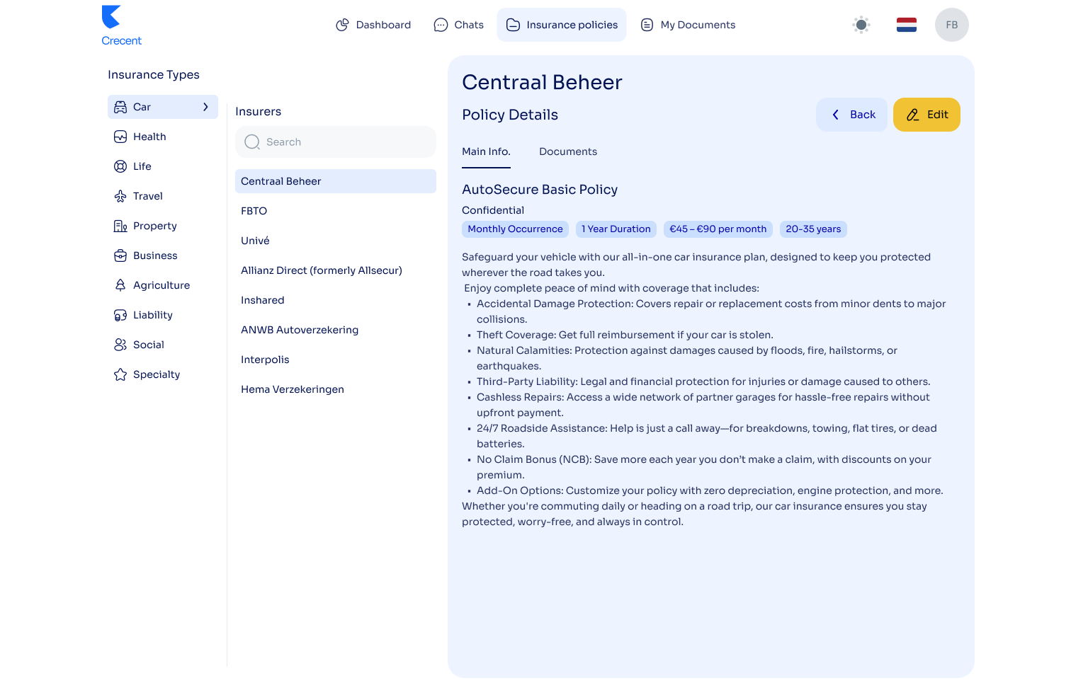 Policy details
