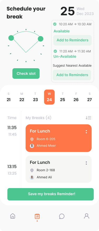 Schedule your break